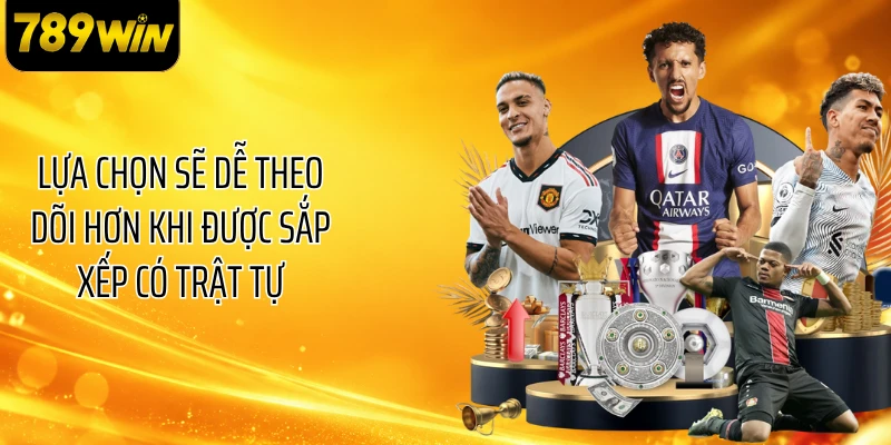 Lựa chọn sẽ dễ theo dõi hơn khi được sắp xếp có trật tự