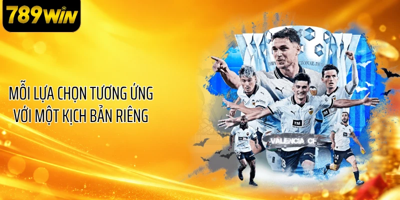 Mỗi lựa chọn tương ứng với một kịch bản riêng